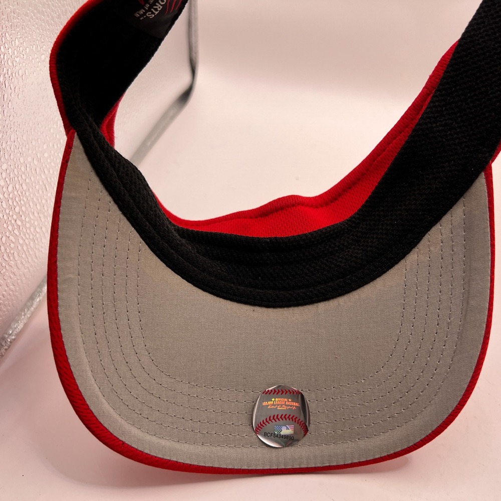Washington Nationals Visor Red OC Sports MLB Adjustable Mesh Hat OSFM - Picture 6 of 8